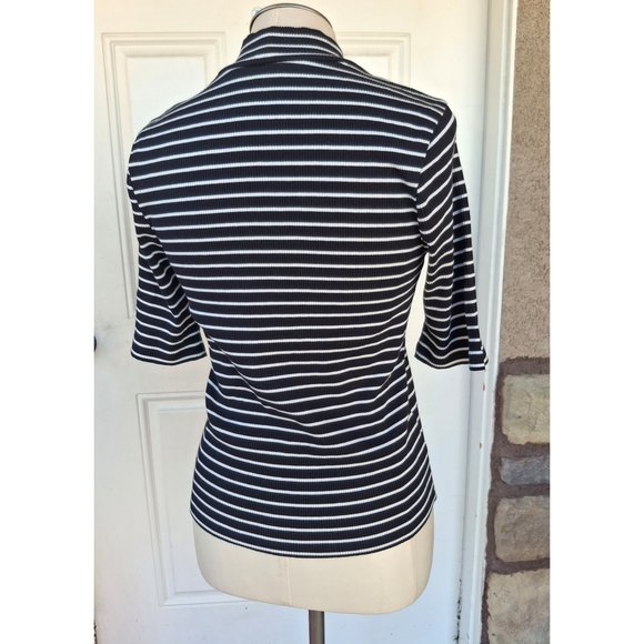 Macy's On 34TH Women's Mock Neck Elbow-Sleeve Top Sz Sm - Picture 4 of 13